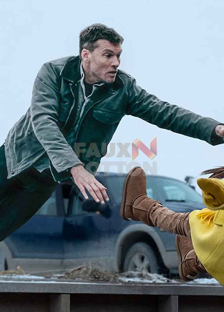 Fractured Sam Worthington Green Jacket